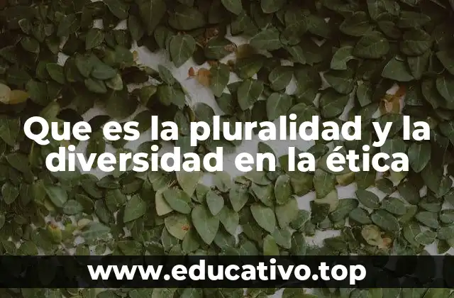 Que es la pluralidad y la diversidad en la ética