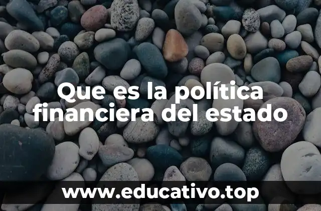 Que es la política financiera del estado
