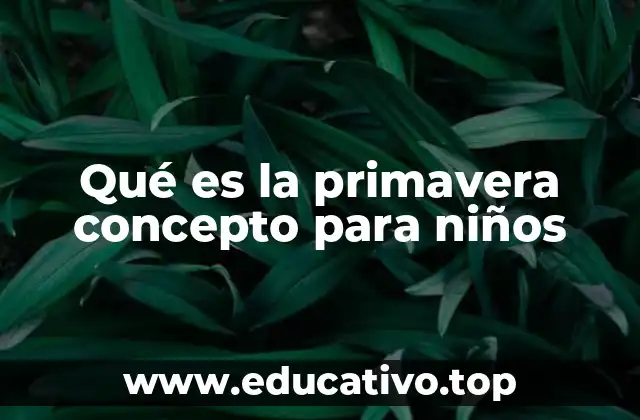 Qué es la primavera concepto para niños