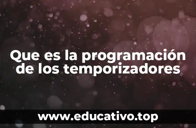 Que es la programación de los temporizadores