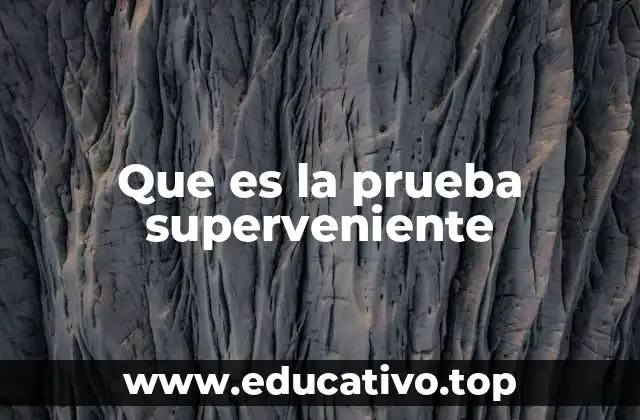 Que es la prueba superveniente