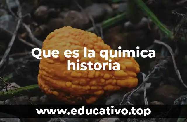 Que es la quimica historia