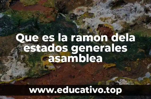 Que es la ramon dela estados generales asamblea