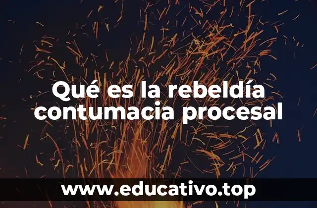 Qué es la rebeldía contumacia procesal