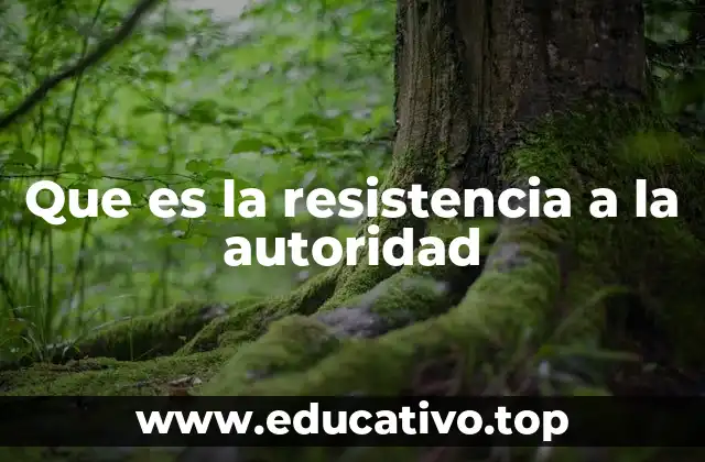 Que es la resistencia a la autoridad