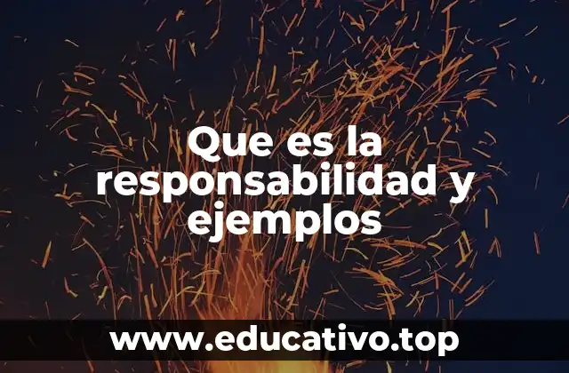 Que es la responsabilidad y ejemplos