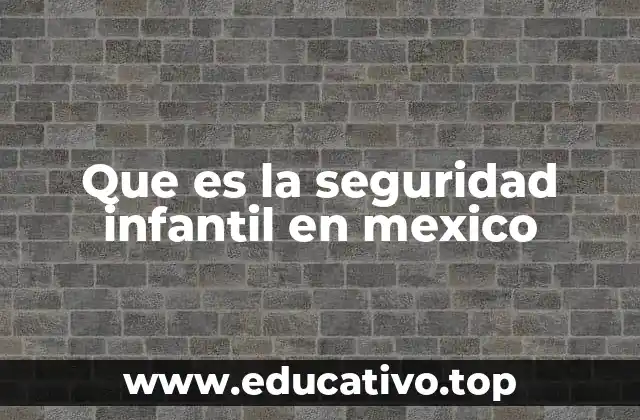 Que es la seguridad infantil en mexico