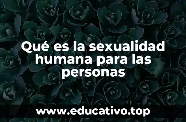 Qué es la sexualidad humana para las personas
