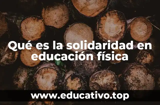 Qué es la solidaridad en educación física