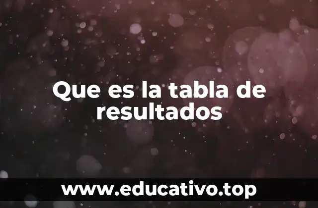Aplicaciones de las tablas de resultados en diferentes contextos