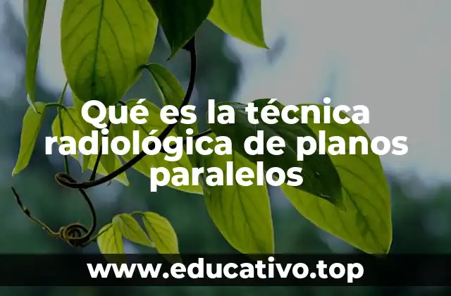 Qué es la técnica radiológica de planos paralelos