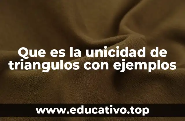 Cómo se determina si un triángulo es único
