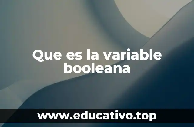 Que es la variable booleana