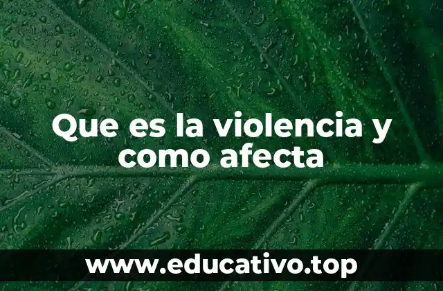 El impacto de la violencia en el tejido social