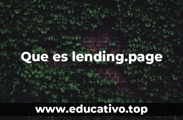 Características esenciales de lending.page