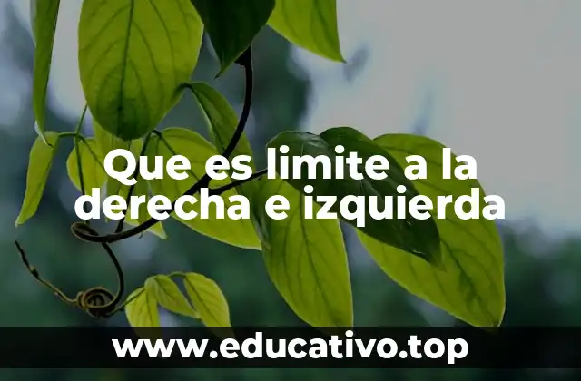 Que es limite a la derecha e izquierda