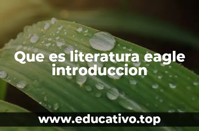 Que es literatura eagle introduccion