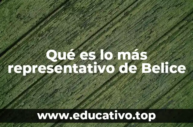 Qué es lo más representativo de Belice