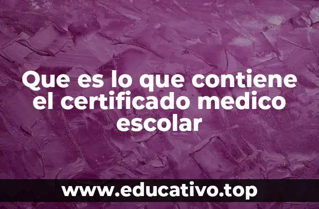 El rol del certificado médico escolar en la educación