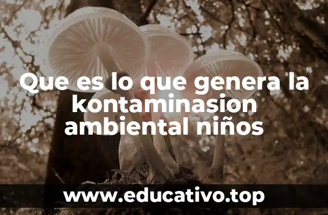 Que es lo que genera la kontaminasion ambiental niños