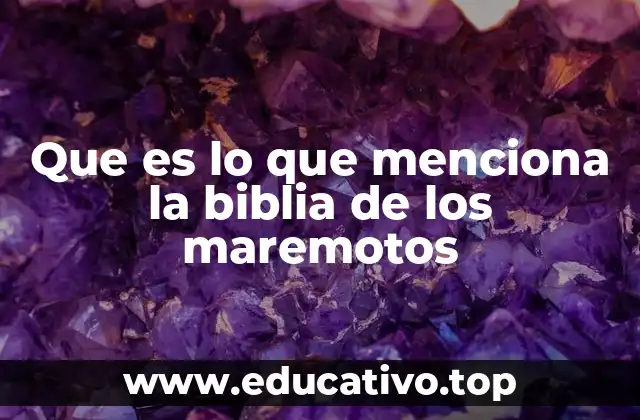 La representación simbólica de los maremotos en la teología bíblica