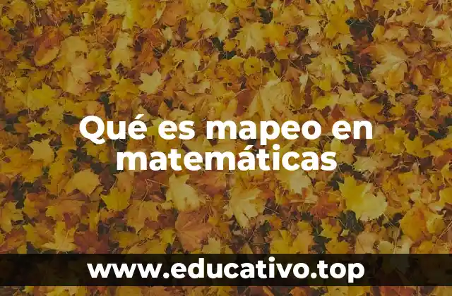 Qué es mapeo en matemáticas