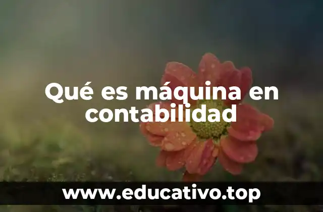 Qué es máquina en contabilidad