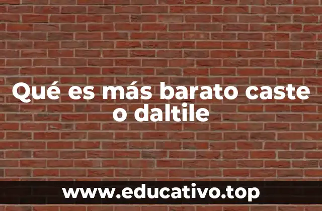 Qué es más barato caste o daltile