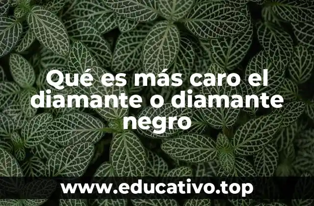 Qué es más caro el diamante o diamante negro