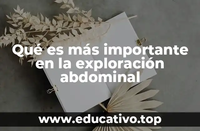 Qué es más importante en la exploración abdominal