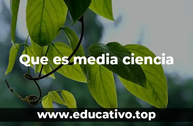 Que es media ciencia