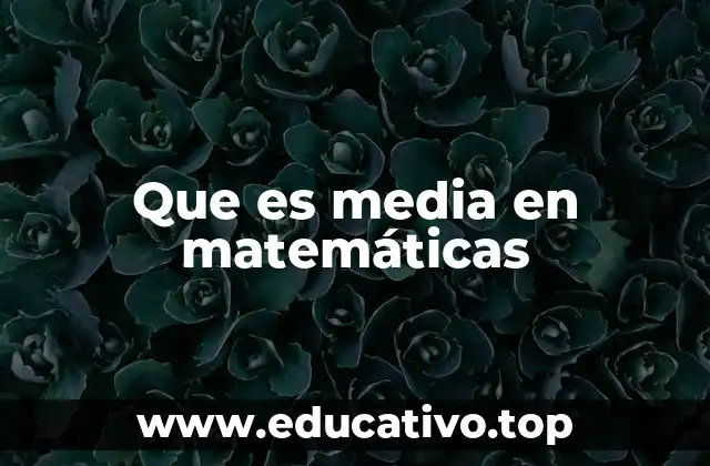 Que es media en matemáticas