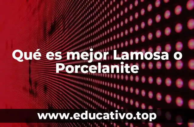 Qué es mejor Lamosa o Porcelanite