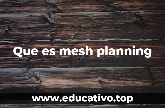 Que es mesh planning