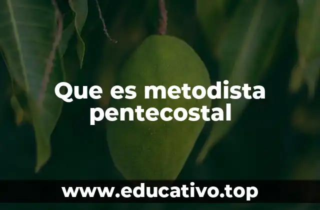 Orígenes del movimiento metodista pentecostal
