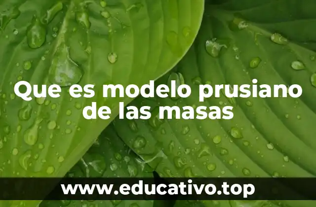 Que es modelo prusiano de las masas