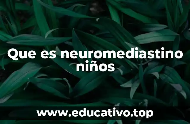 Que es neuromediastino niños