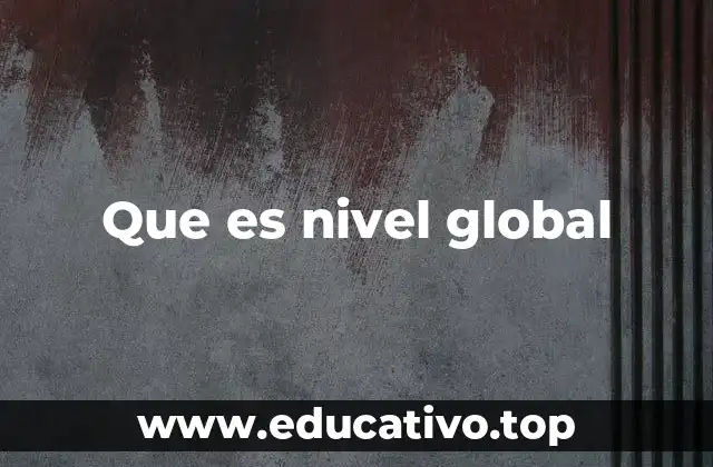 Que es nivel global