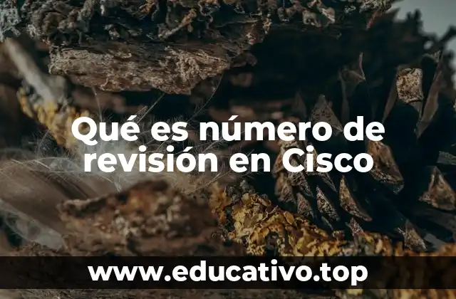 Qué es número de revisión en Cisco