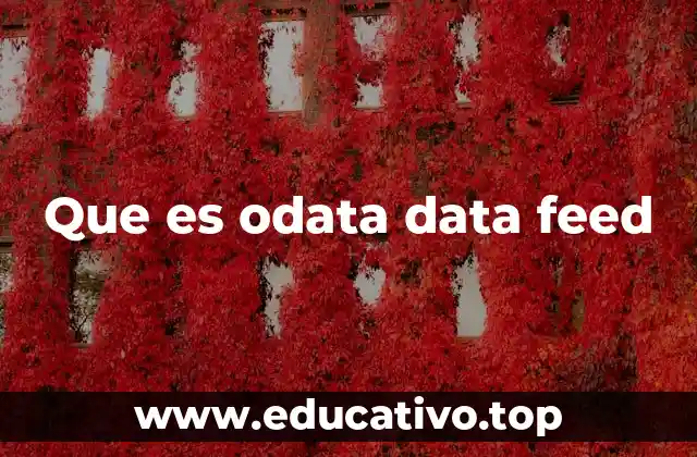 Que es odata data feed