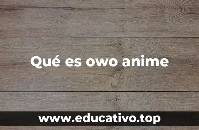 Qué es owo anime