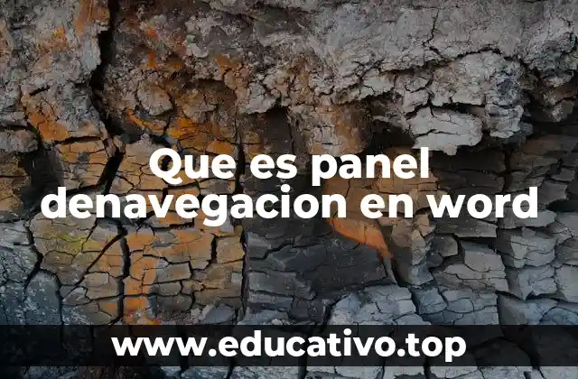 Que es panel denavegacion en word