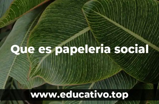 Que es papeleria social