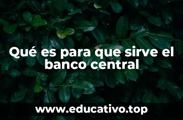 Qué es para que sirve el banco central