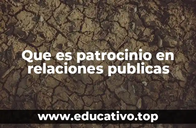 Que es patrocinio en relaciones publicas