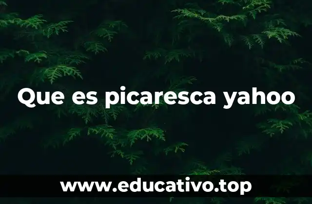 Que es picaresca yahoo