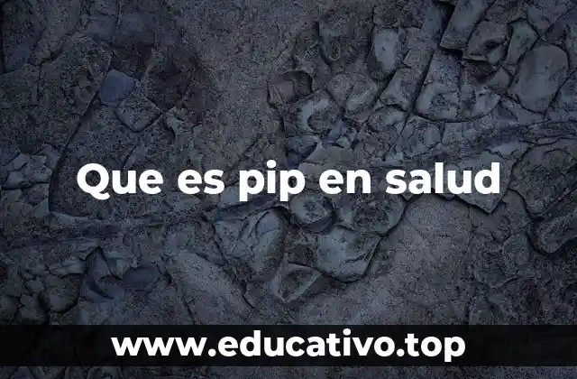 Que es pip en salud