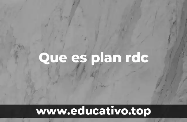 Cómo se estructura el Plan RDC