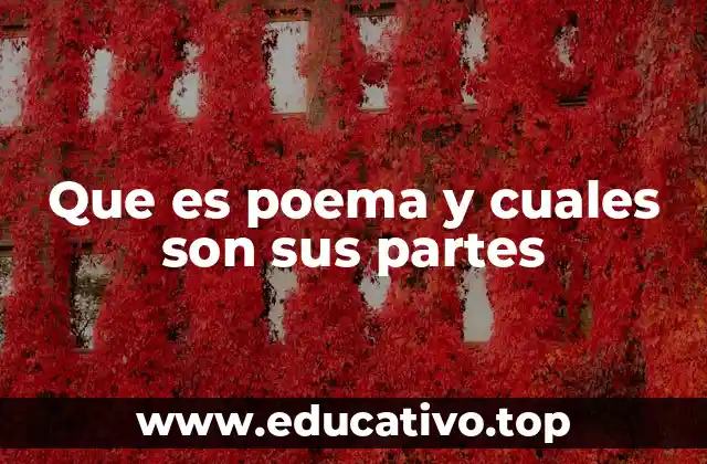 Que es poema y cuales son sus partes