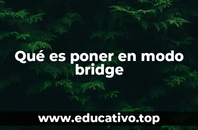 Qué es poner en modo bridge